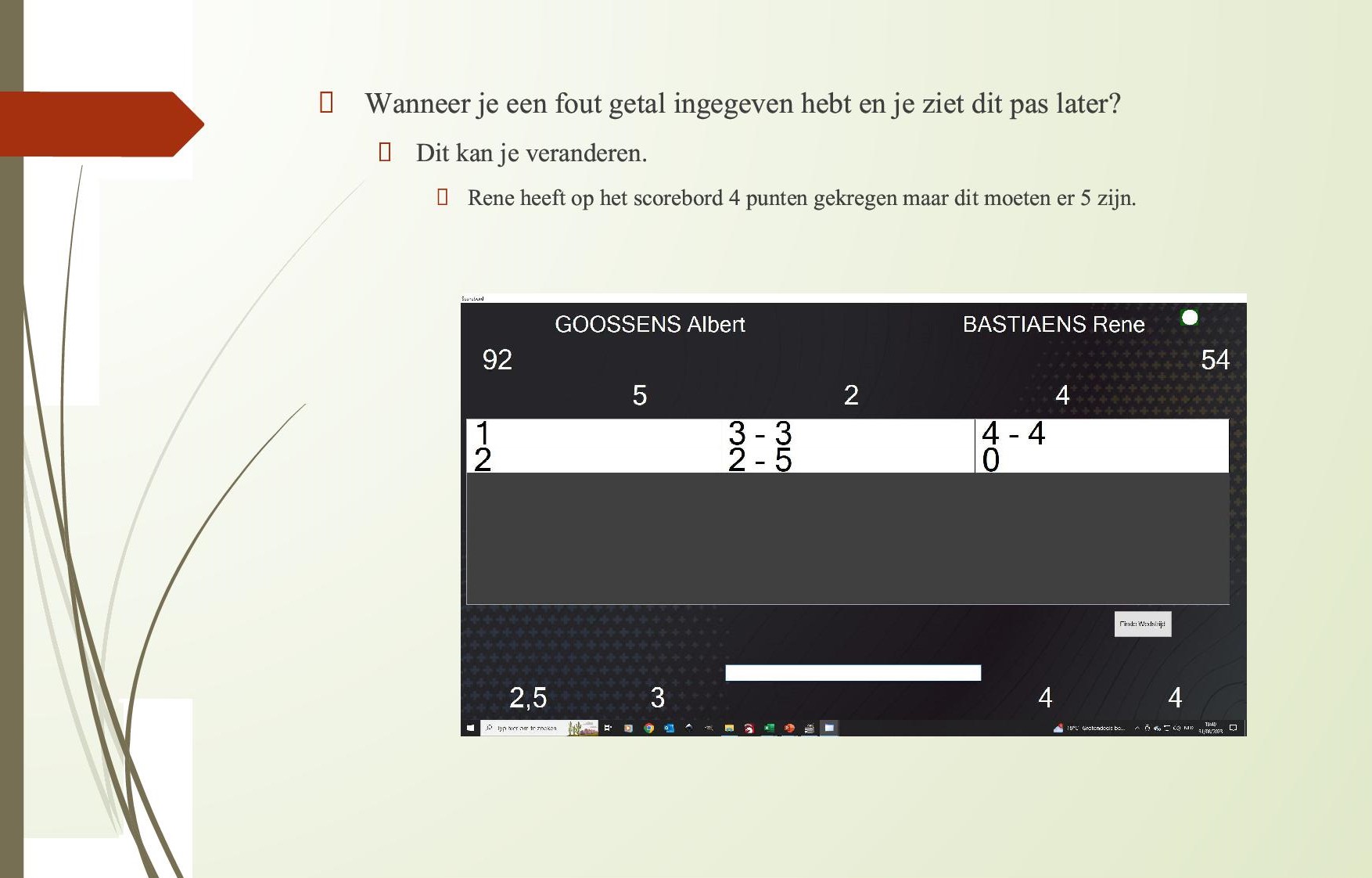 Gebruik Biljartprogramma 07