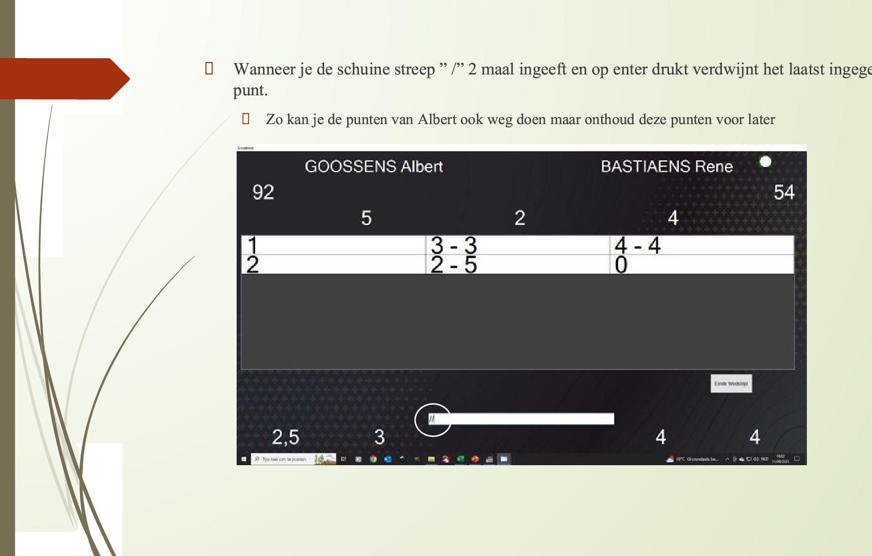 Gebruik Biljartprogramma 08