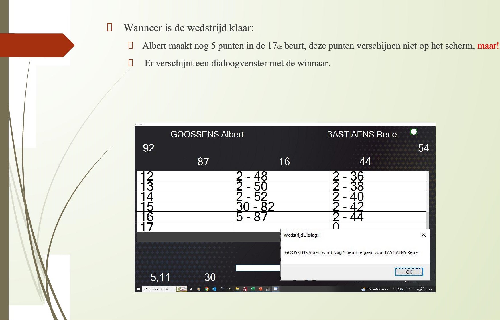 Gebruik Biljartprogramma 10