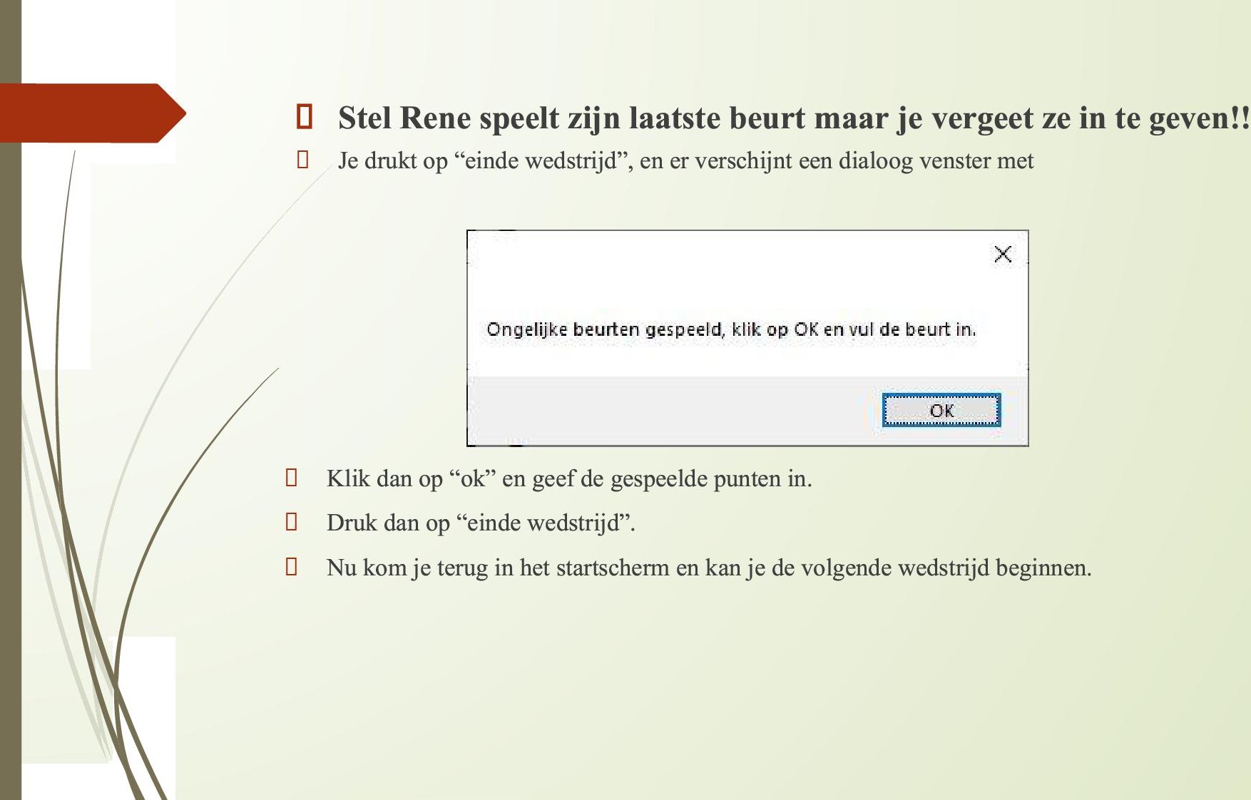 Gebruik Biljartprogramma 12