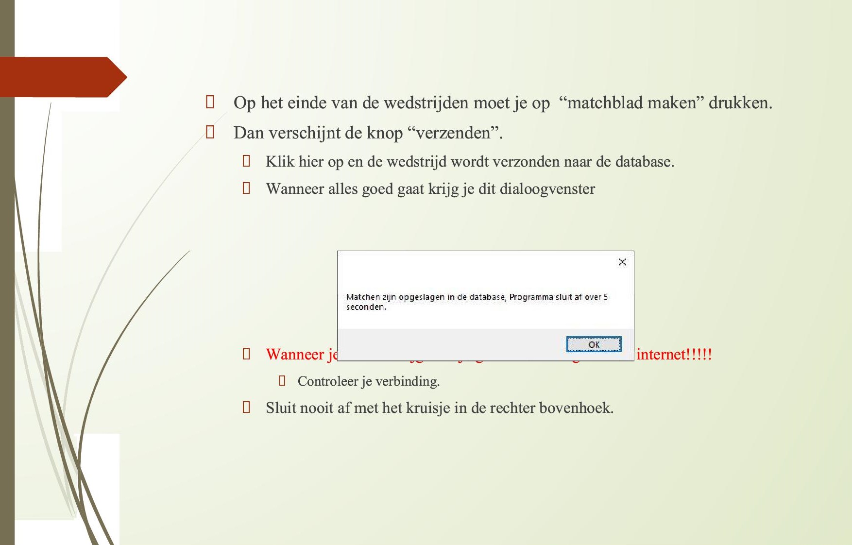Gebruik Biljartprogramma 13