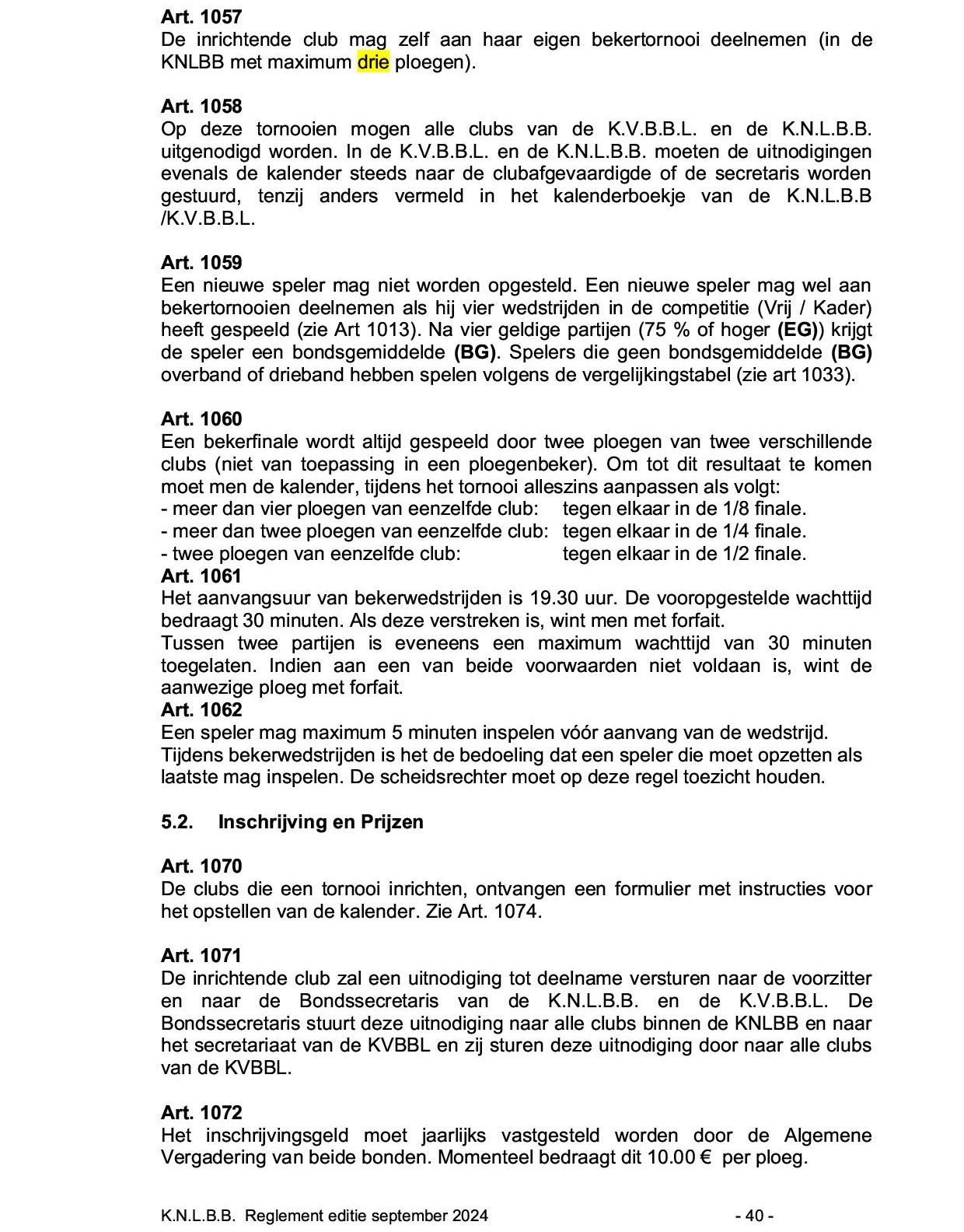 Gemeenschappelijk Reglement KNLBB KVBBL sept 2024 p 40