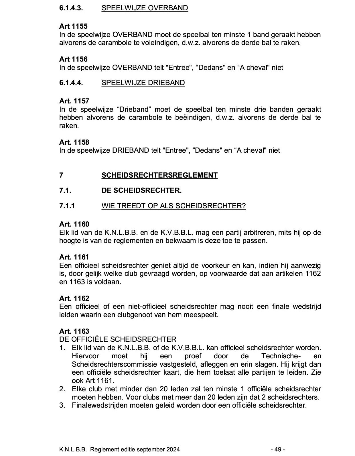 Gemeenschappelijk Reglement KNLBB KVBBL sept 2024 p 49